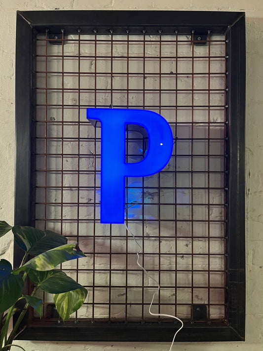 Buchstabe – Vintage Leuchtbuchstabe aus Metall - goodoldletters