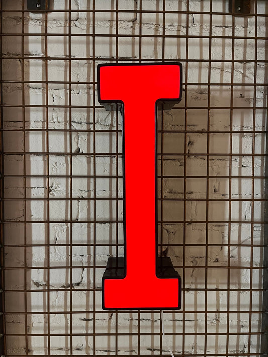 Vintage Leuchtbuchstabe I – Original aus alter Leuchtreklame - goodoldletters
