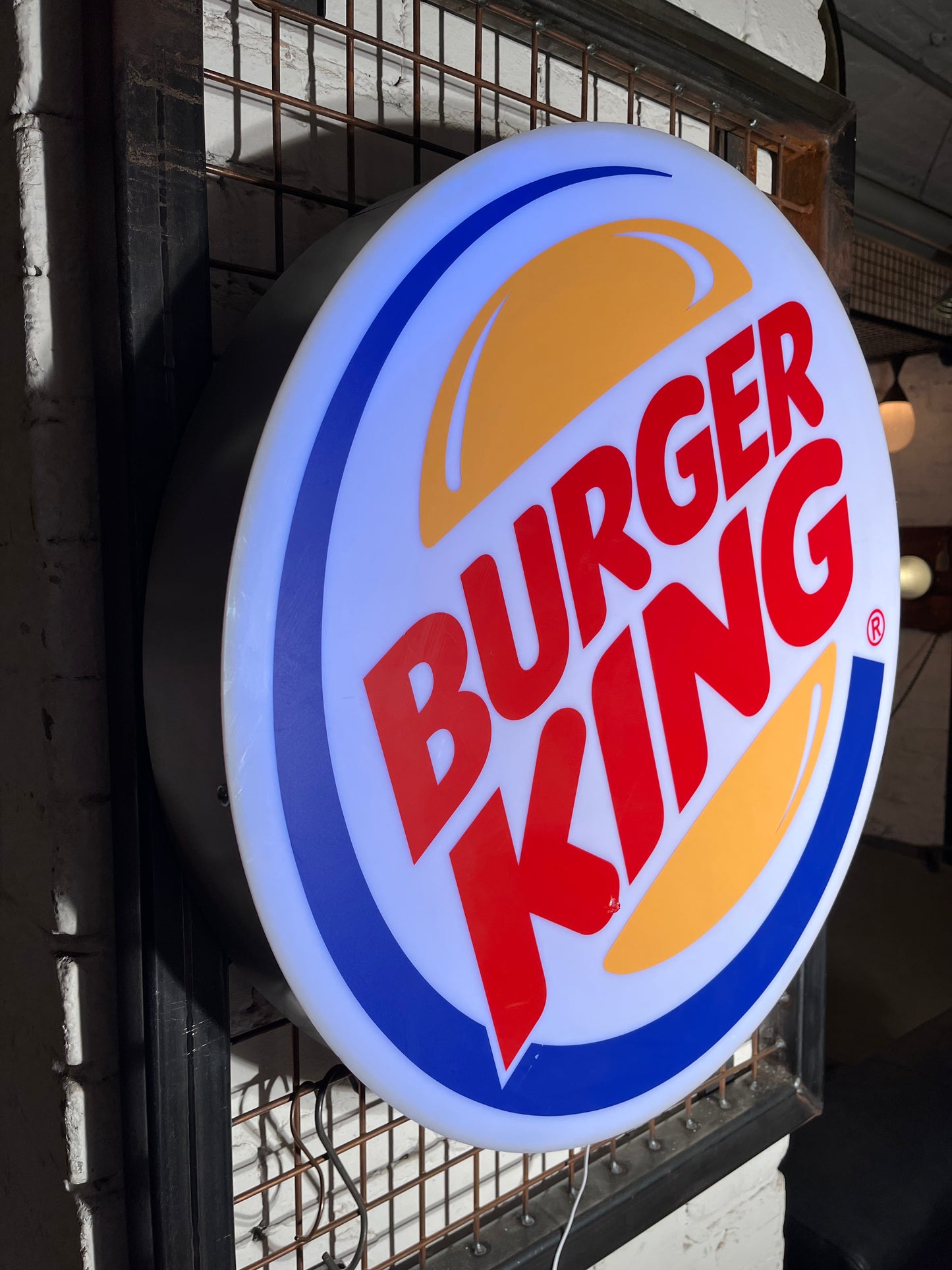 Vintage Leuchtschild "Burger King" – Original alte Leuchtreklame