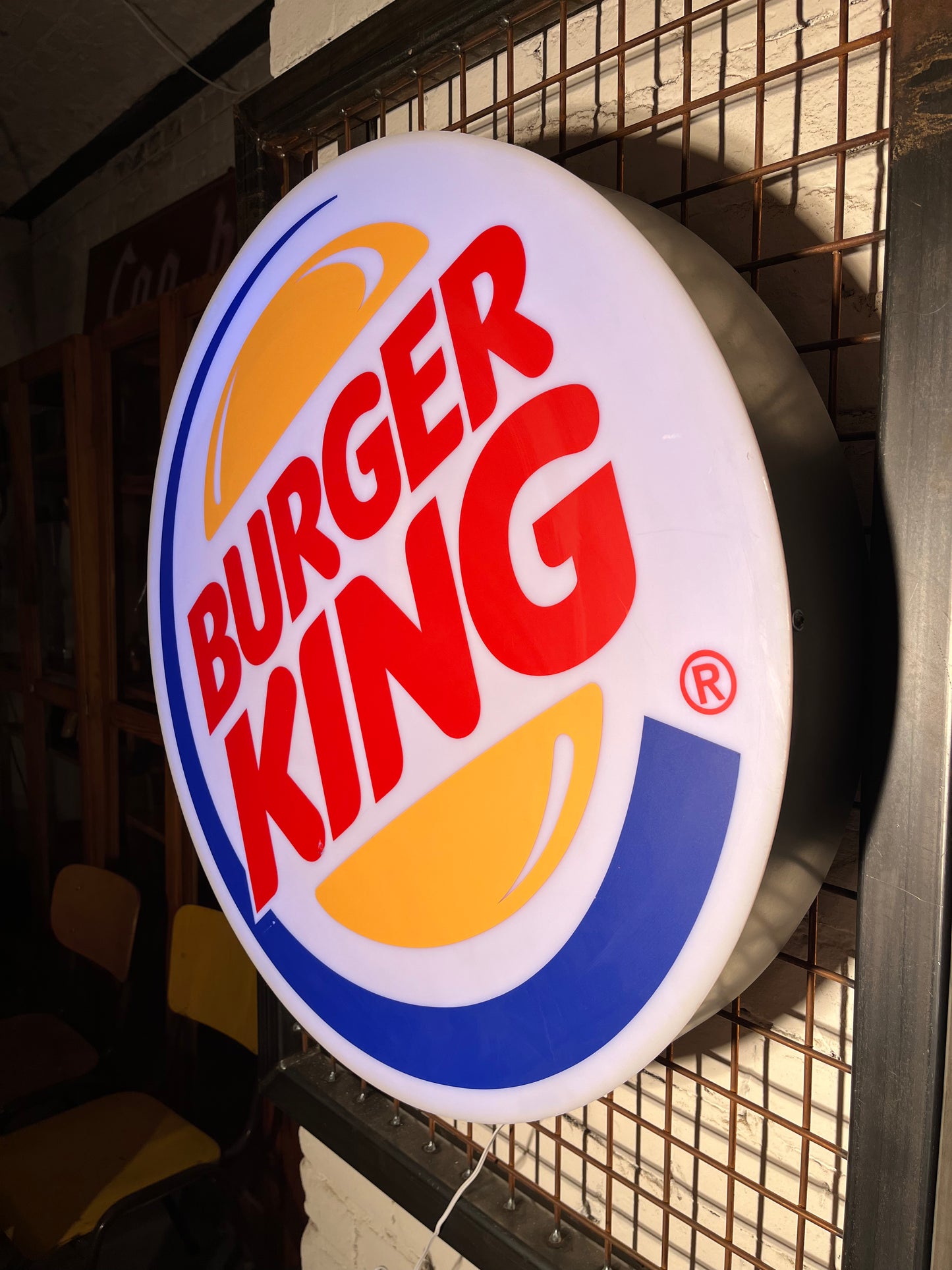 Vintage Leuchtschild "Burger King" – Original alte Leuchtreklame