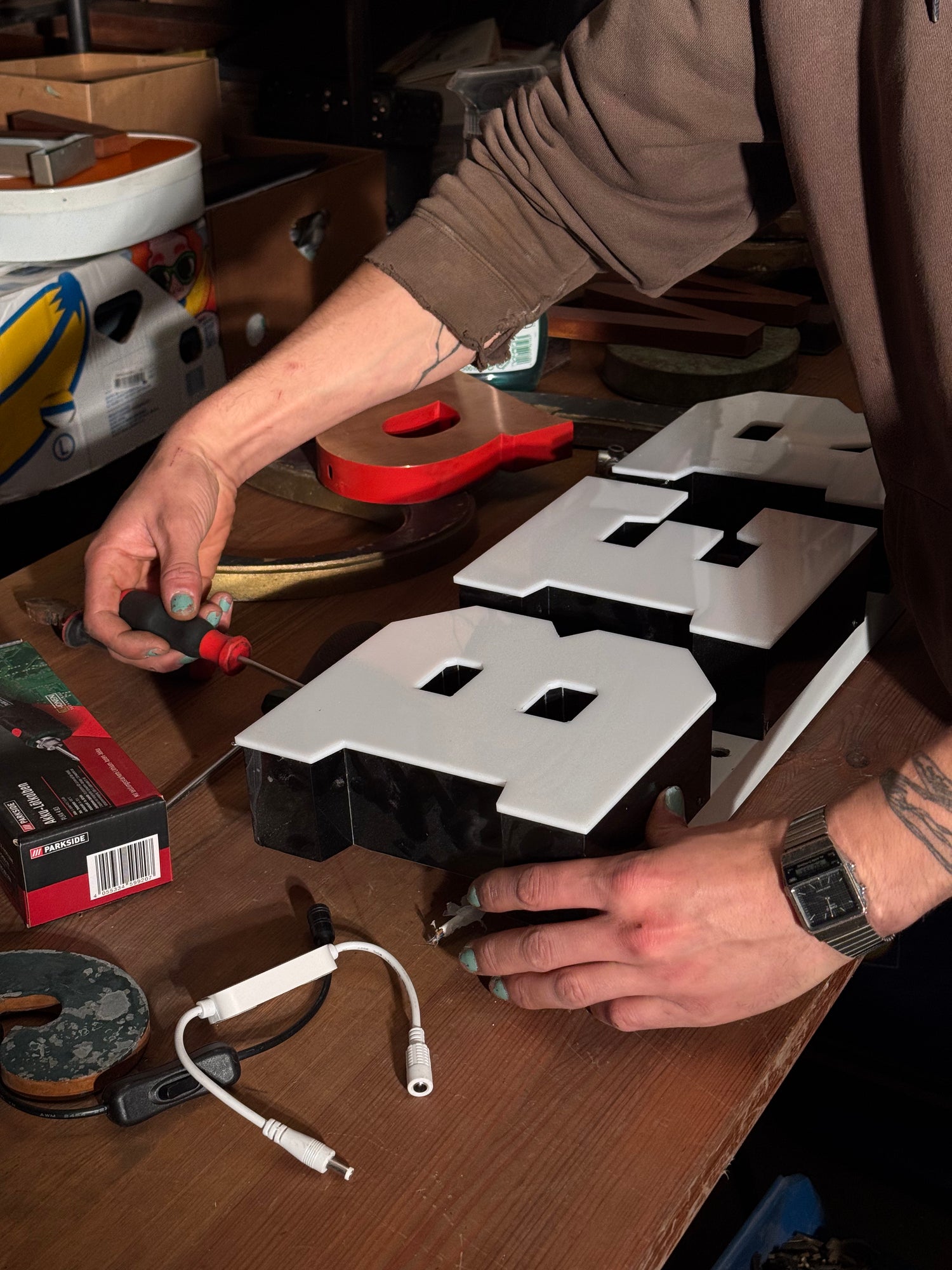 Vintage Leuchtbuchstaben Leuchtreklame Buchstabenlampen LED Buchstaben Lichtbuchstaben