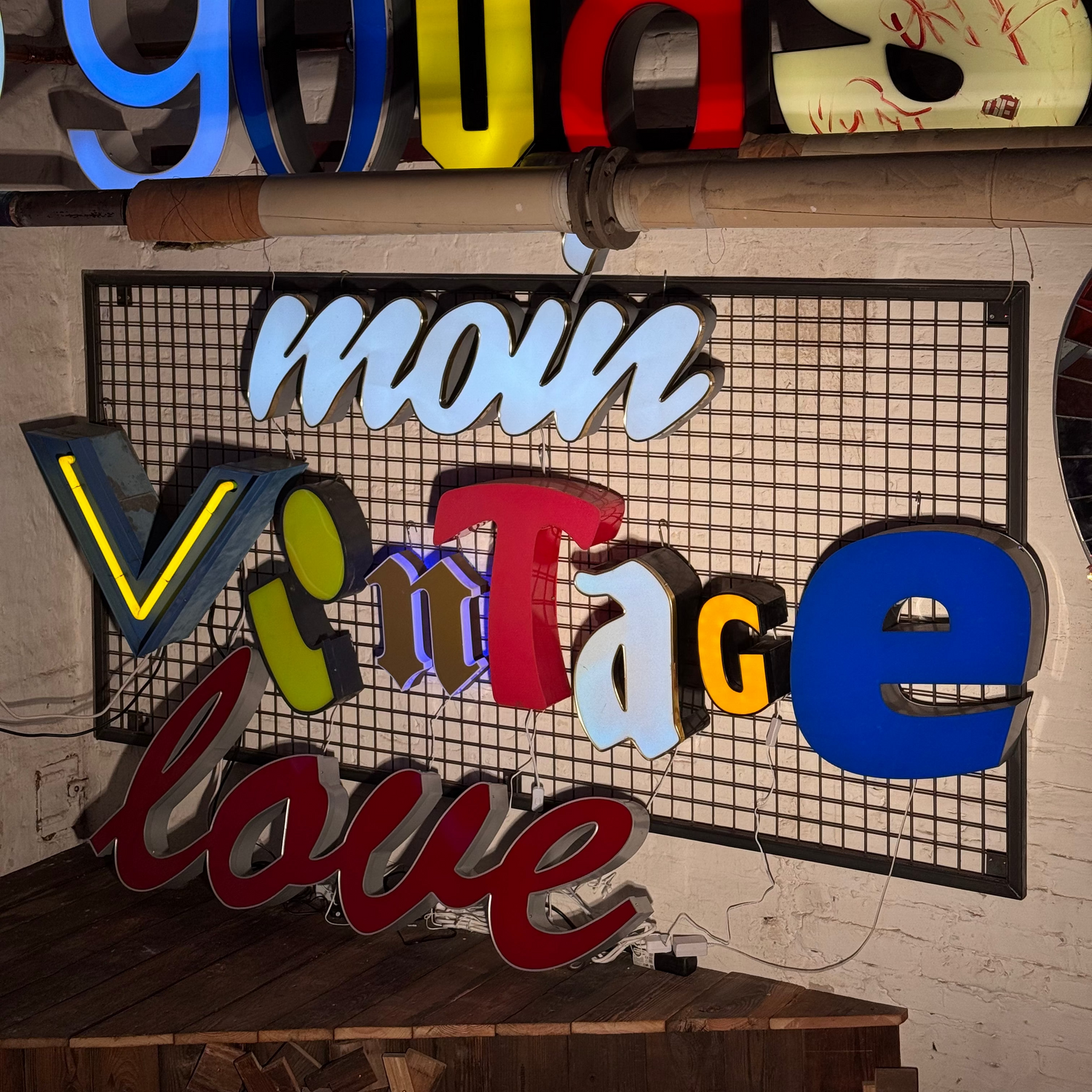 Vintage Leuchtbuchstaben Leuchtreklame Buchstabenlampen LED Buchstaben Lichtbuchstaben