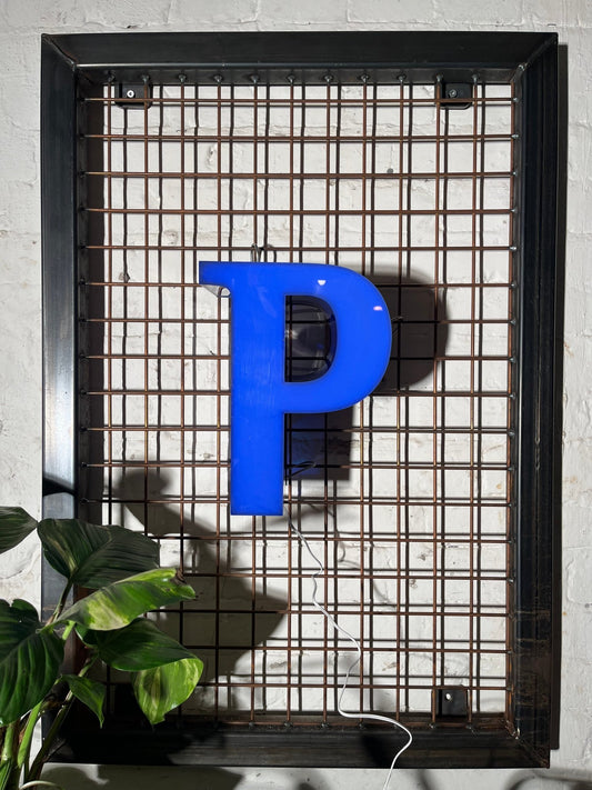 Buchstabe – Vintage Leuchtbuchstabe aus Metall - goodoldletters