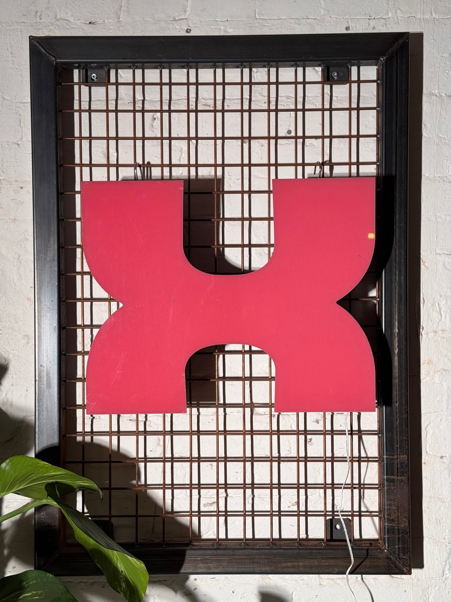 Buchstabe X – Vintage Leuchtbuchstabe aus Metall - goodoldletters