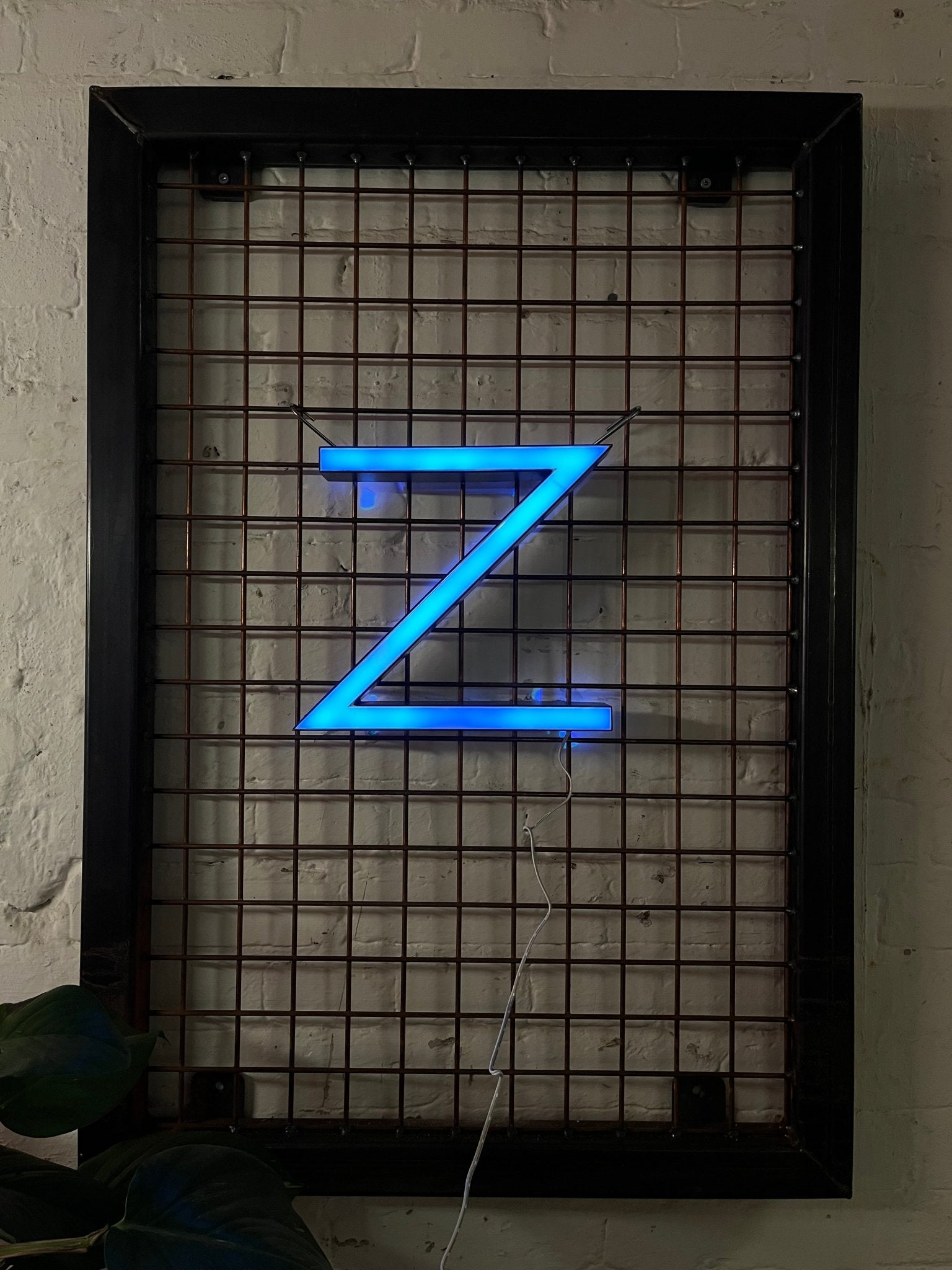 Buchstabe Z – Vintage Leuchtbuchstabe aus Metall - goodoldletters