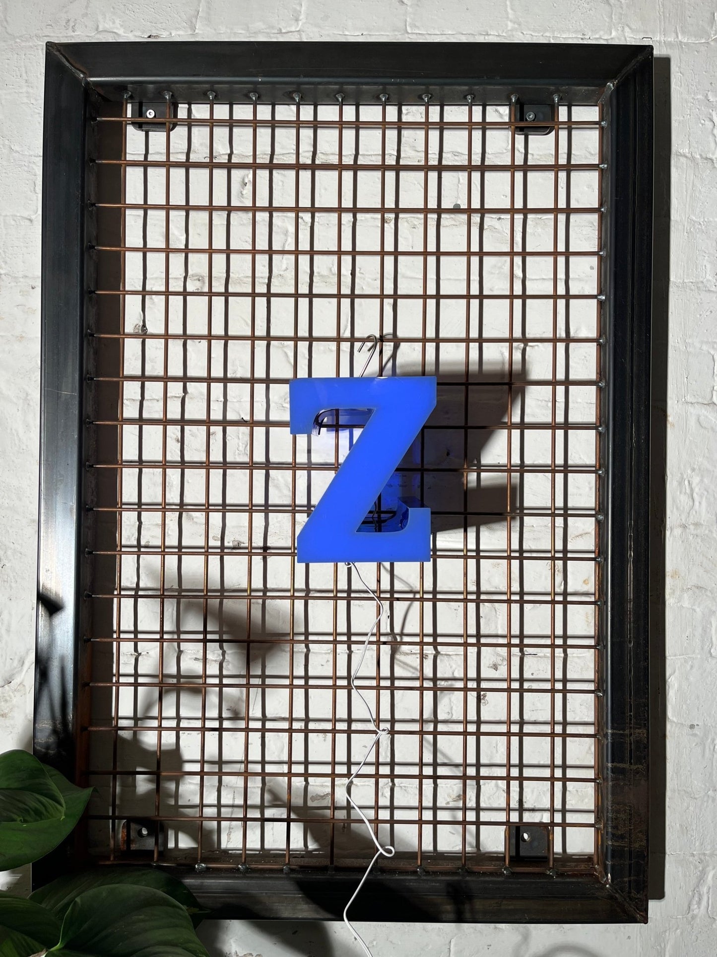 Buchstabe Z – Vintage Leuchtbuchstabe aus Metall - goodoldletters