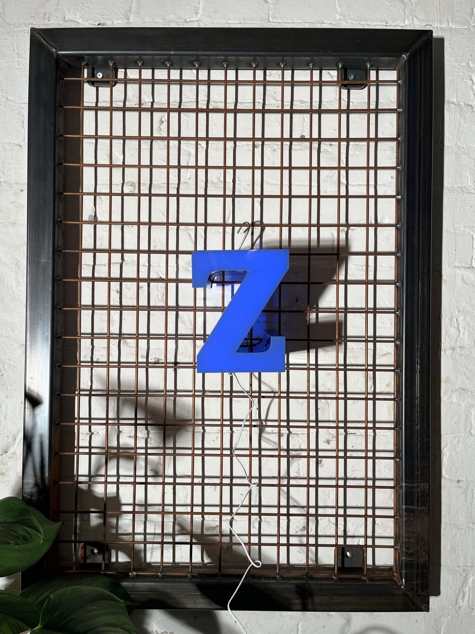Buchstabe Z – Vintage Leuchtbuchstabe aus Metall - goodoldletters