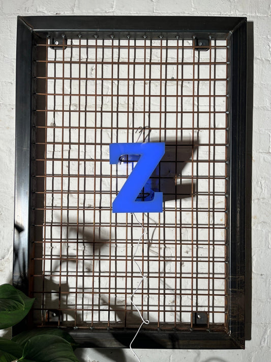 Buchstabe Z – Vintage Leuchtbuchstabe aus Metall - goodoldletters