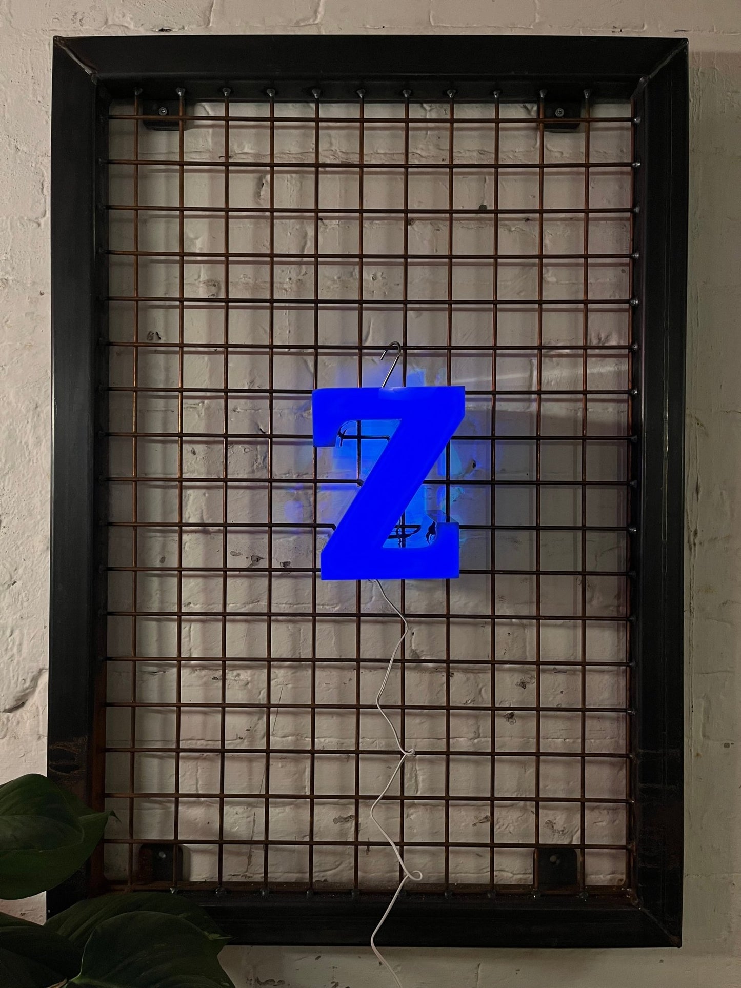 Buchstabe Z – Vintage Leuchtbuchstabe aus Metall - goodoldletters