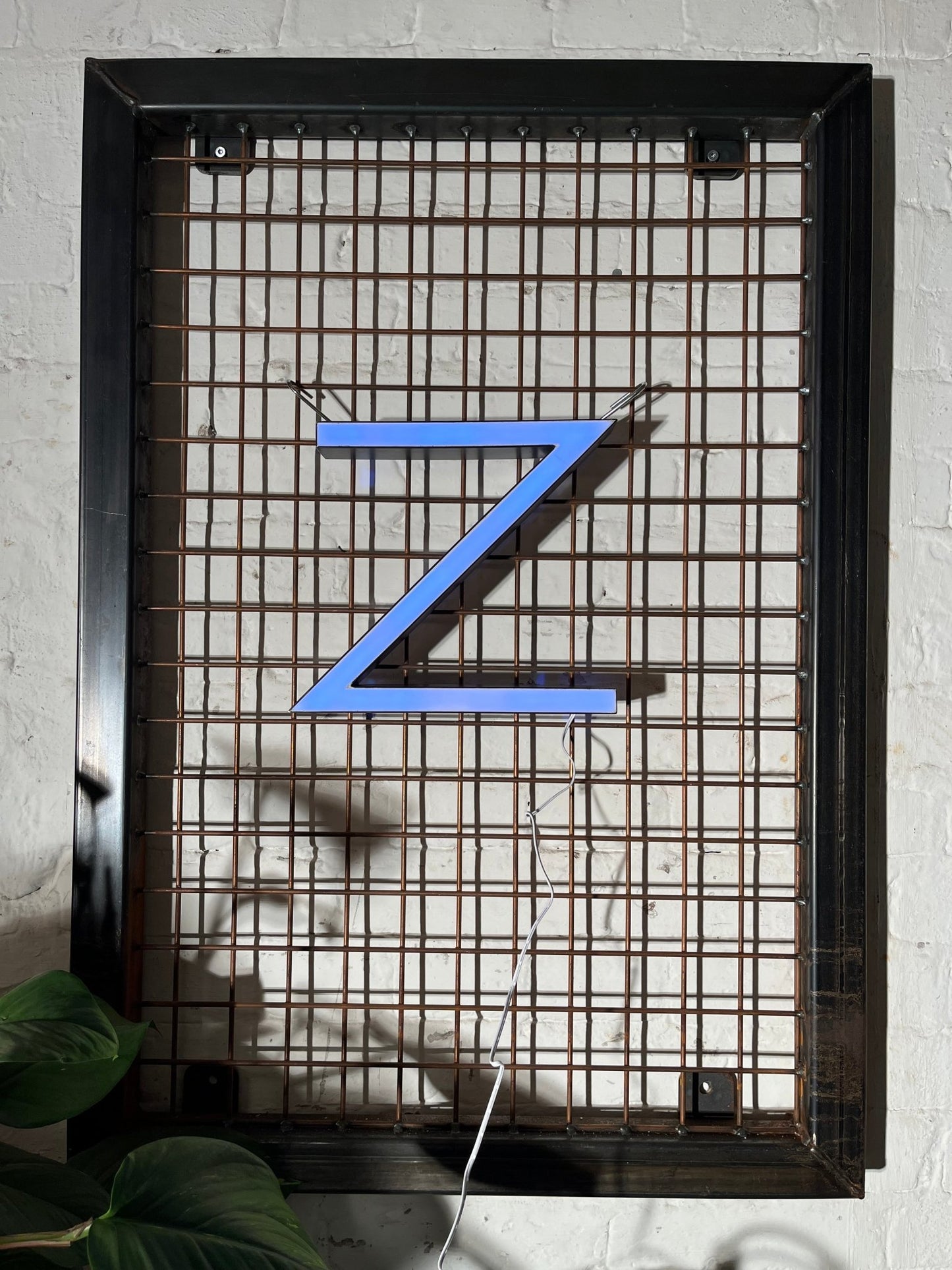 Buchstabe Z – Vintage Leuchtbuchstabe aus Metall - goodoldletters