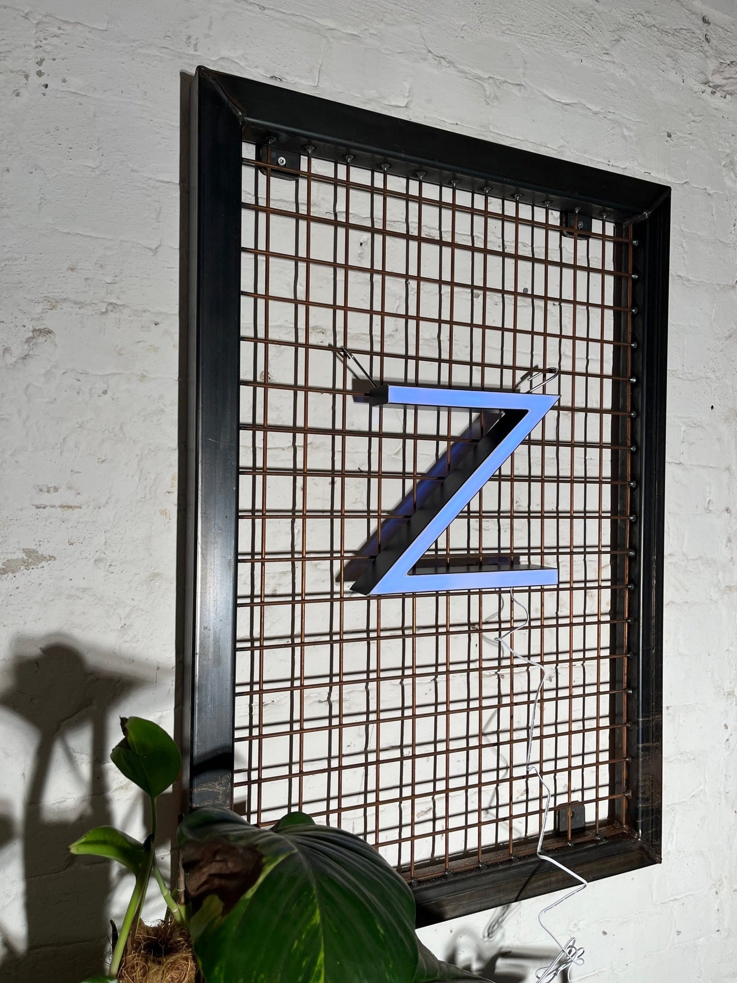Buchstabe Z – Vintage Leuchtbuchstabe aus Metall - goodoldletters