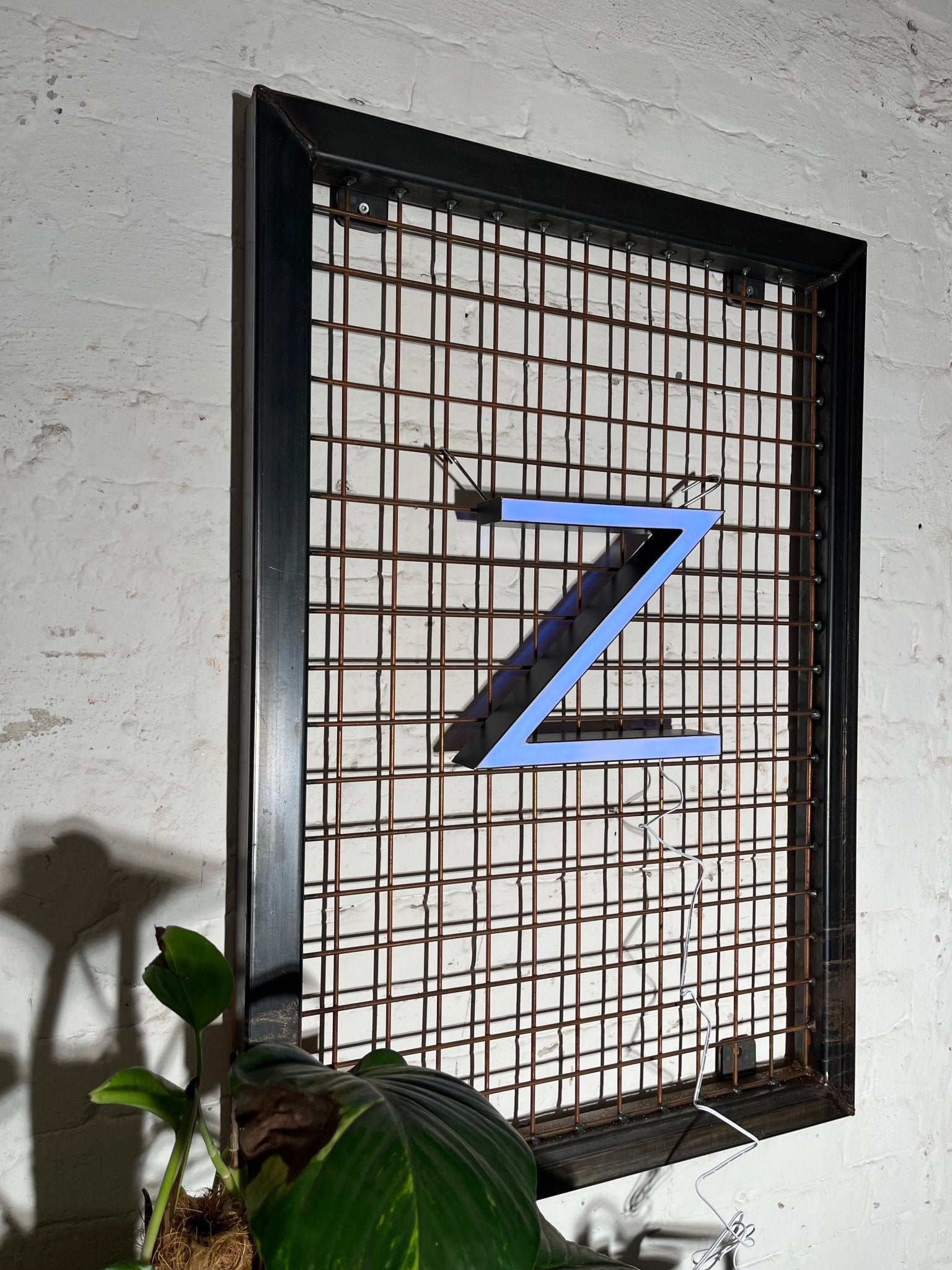 Buchstabe Z – Vintage Leuchtbuchstabe aus Metall - goodoldletters